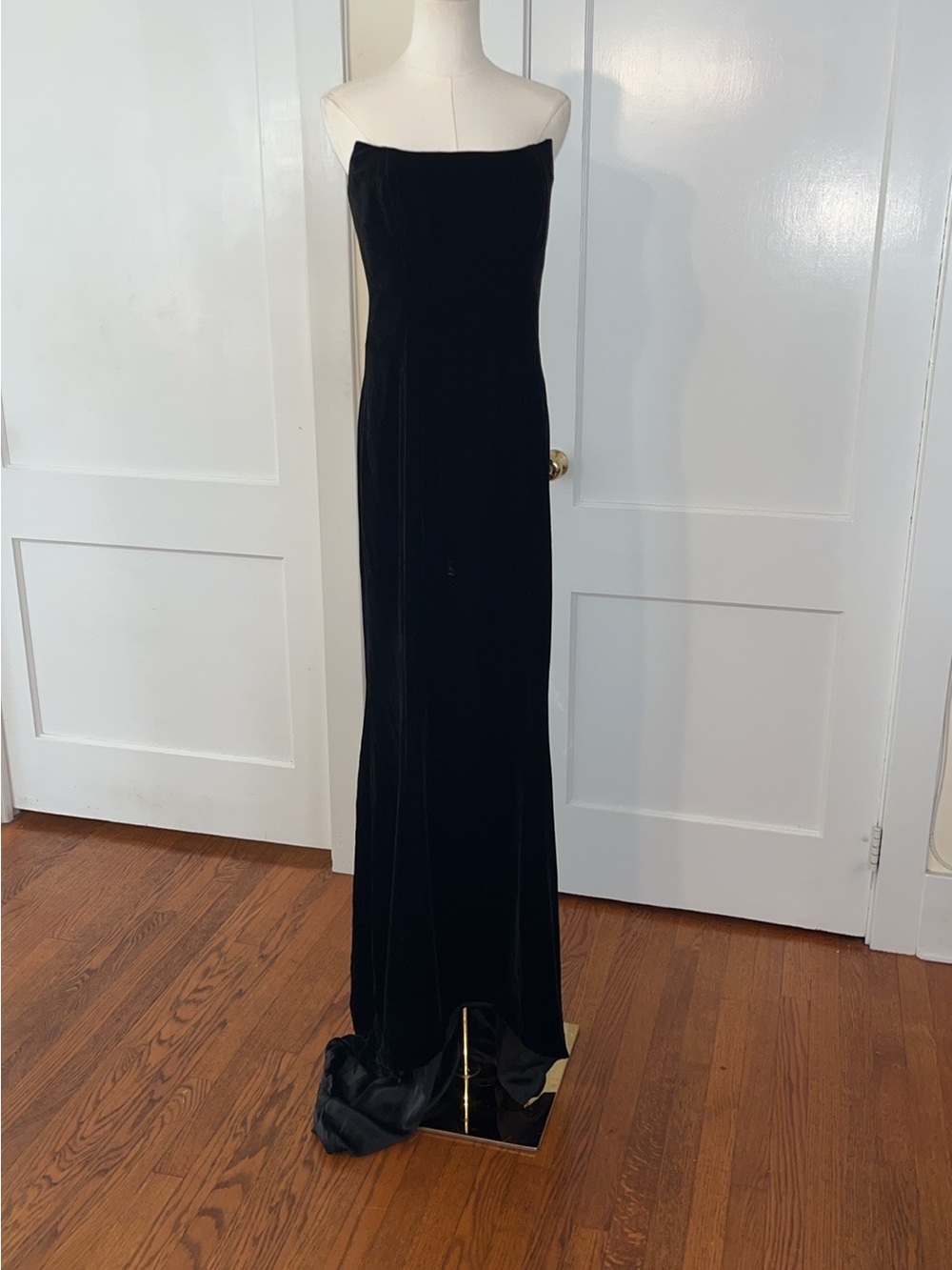 ZANG TOI Black Silk Velvet Gown—Made Especially for Anna Bayle